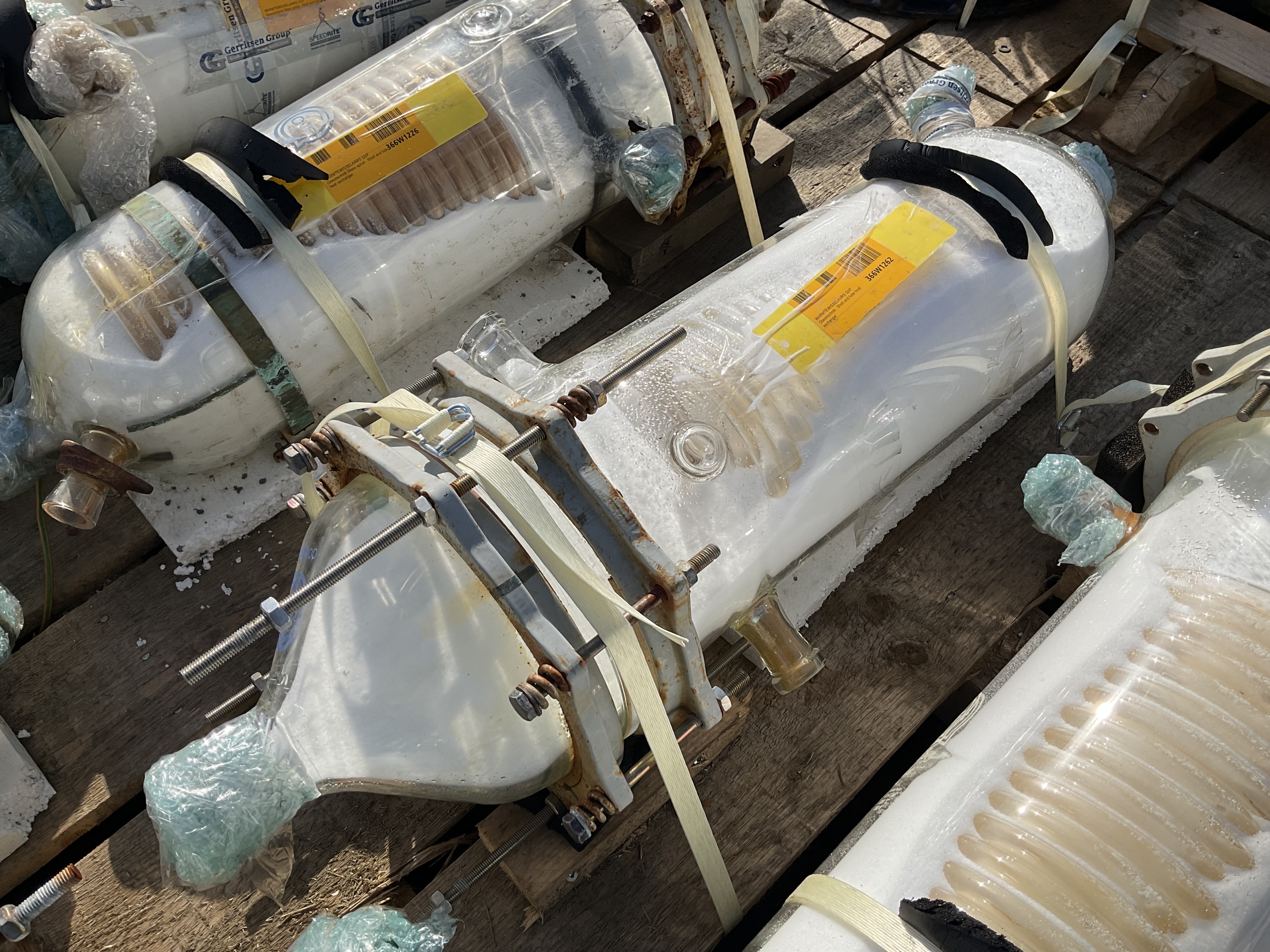 Maschine: QVF GLASSTECHNIK Glass spiral 1m² - Shell and tube heat exchanger Rohrbündelwärmetauscher