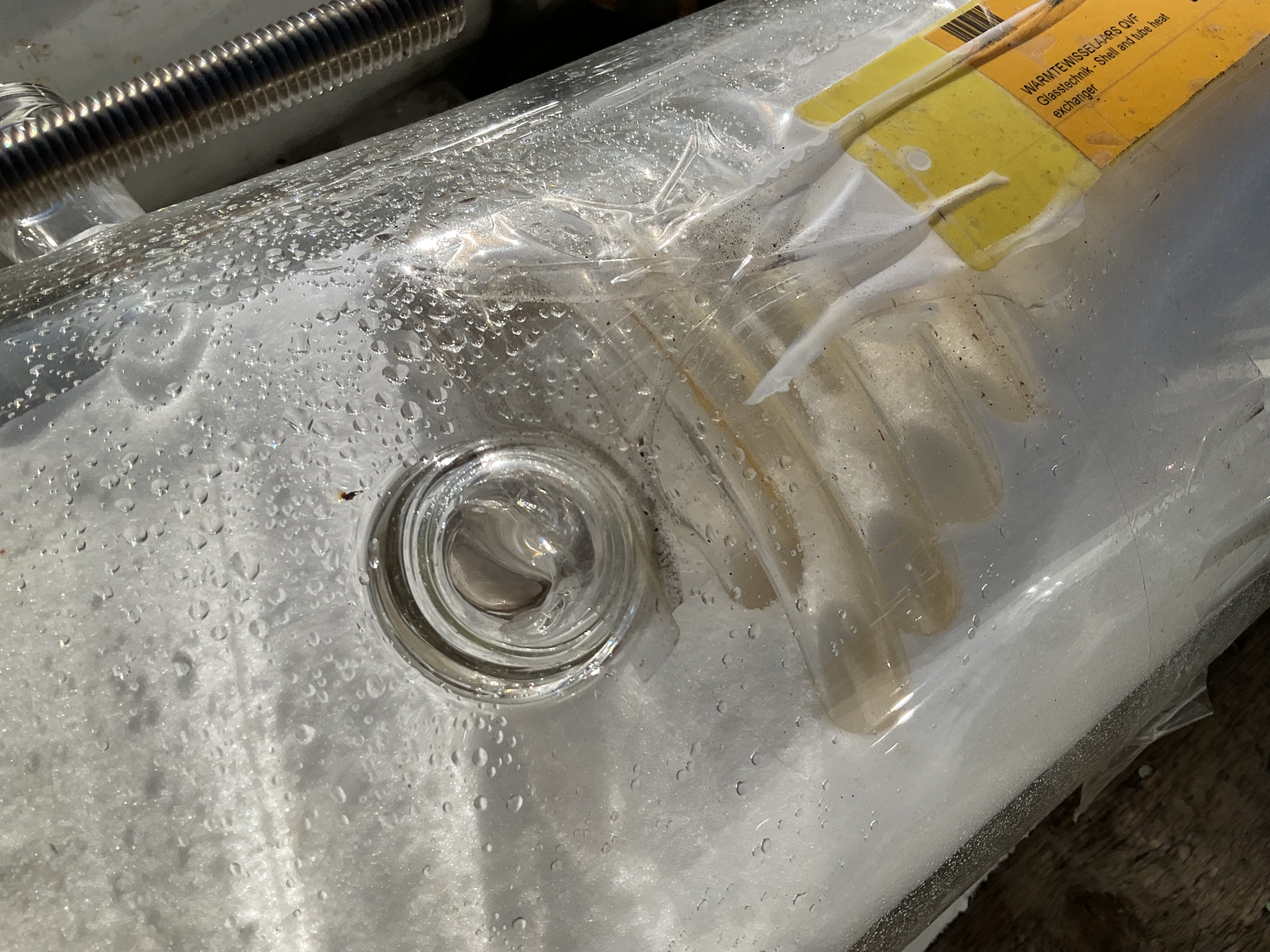 Maschine: QVF GLASSTECHNIK Glass spiral 1m² - Shell and tube heat exchanger Rohrbündelwärmetauscher