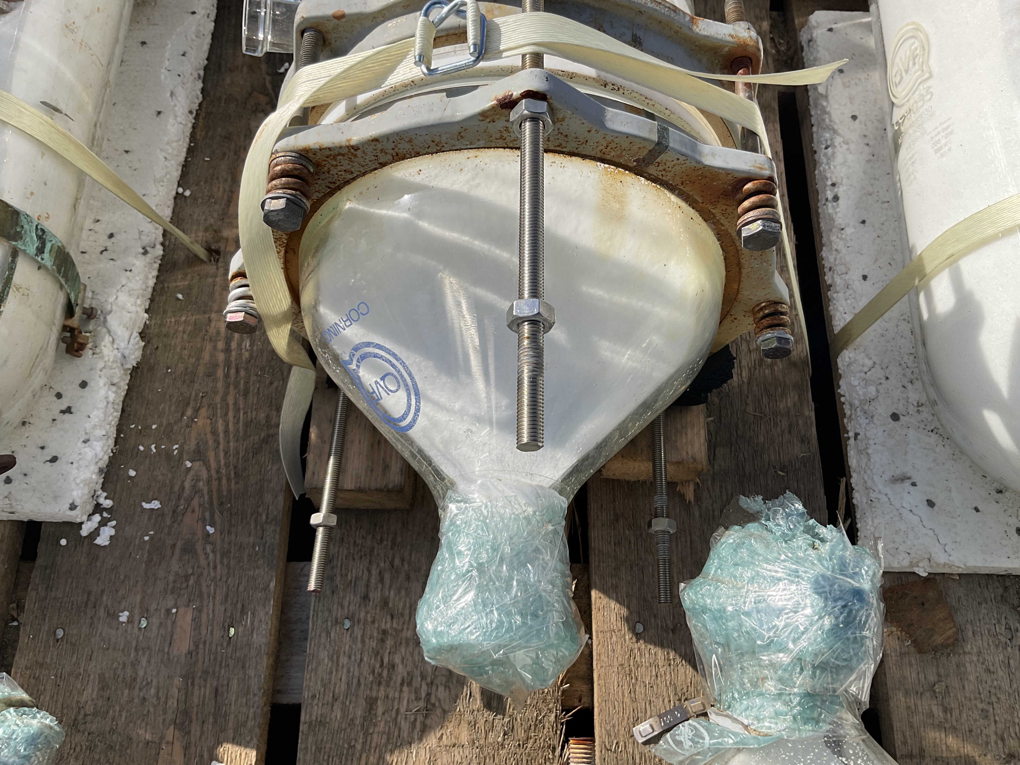 Maschine: QVF GLASSTECHNIK Glass spiral 1m² - Shell and tube heat exchanger Rohrbündelwärmetauscher