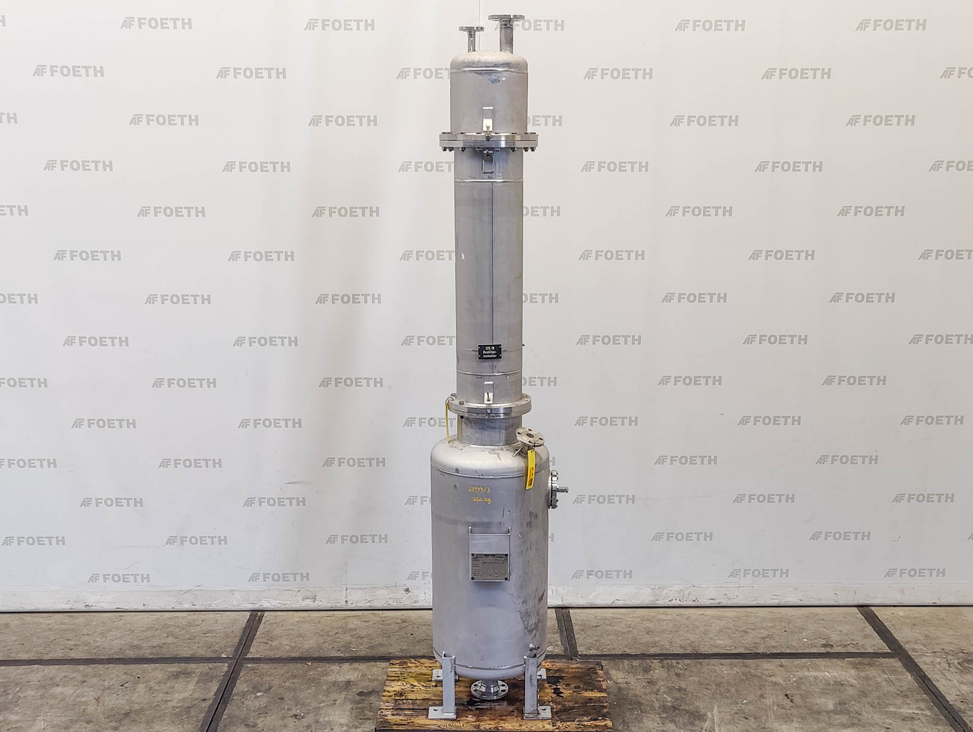 Maschine: BUSS-SMS trickling film cooler 5,7 m2 - Falling film evapor Fallstromverdampfer