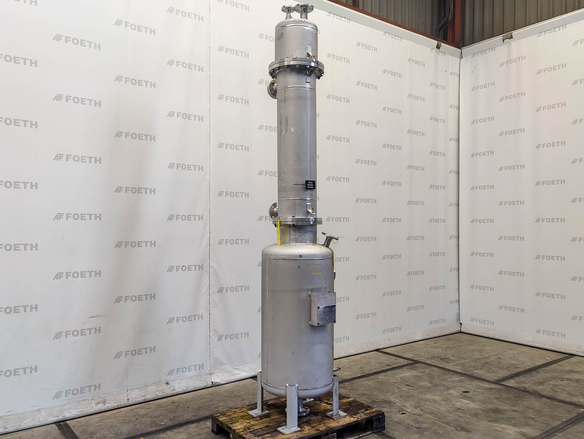 Maschine: BUSS-SMS trickling film cooler 5,7 m2 - Falling film evapor Fallstromverdampfer