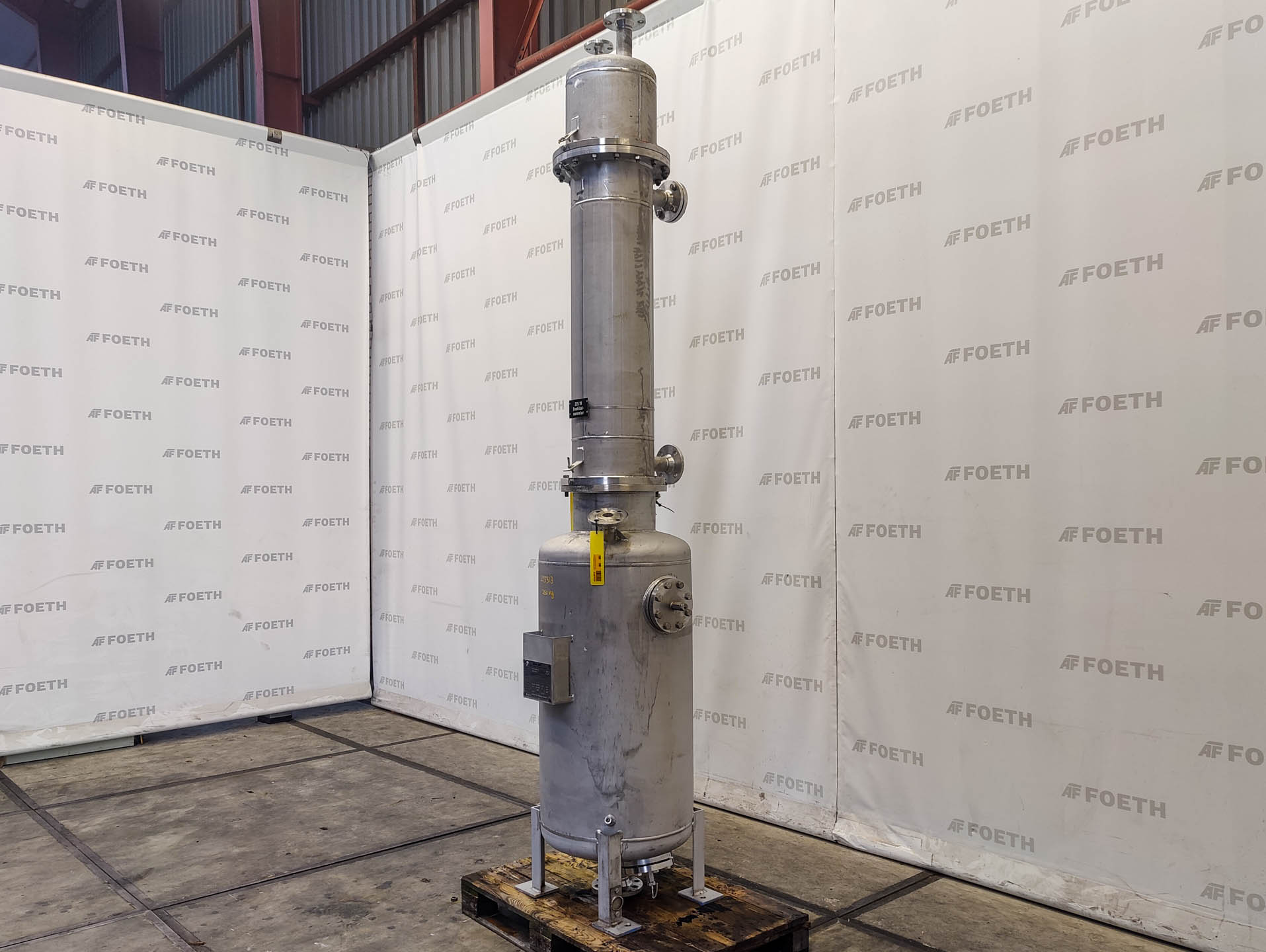 Maschine: BUSS-SMS trickling film cooler 5,7 m2 - Falling film evapor Fallstromverdampfer