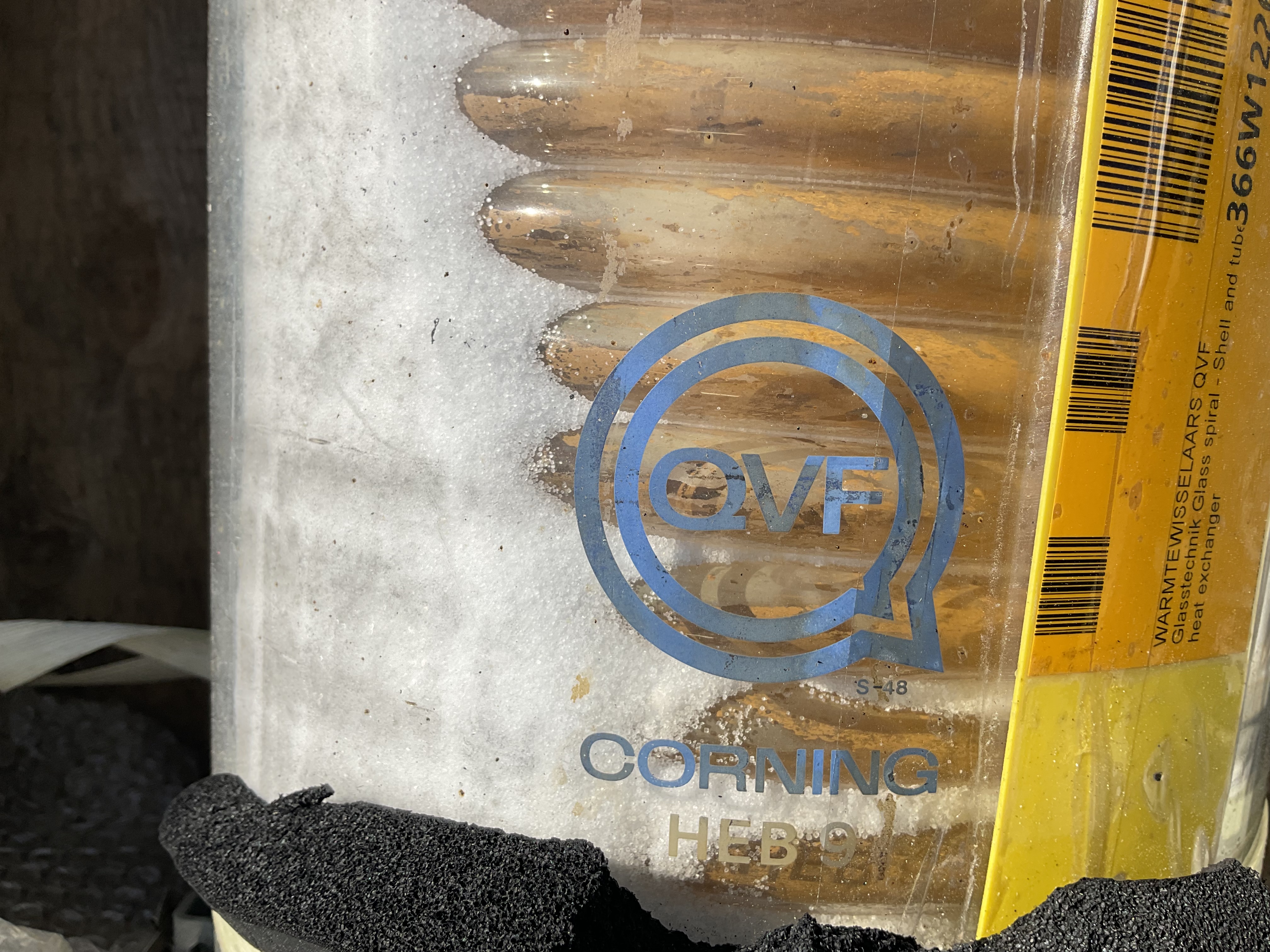 Maschine: QVF GLASSTECHNIK Glass spiral 1,5m² - Shell and tube heat exchanger Rohrbündelwärmetauscher