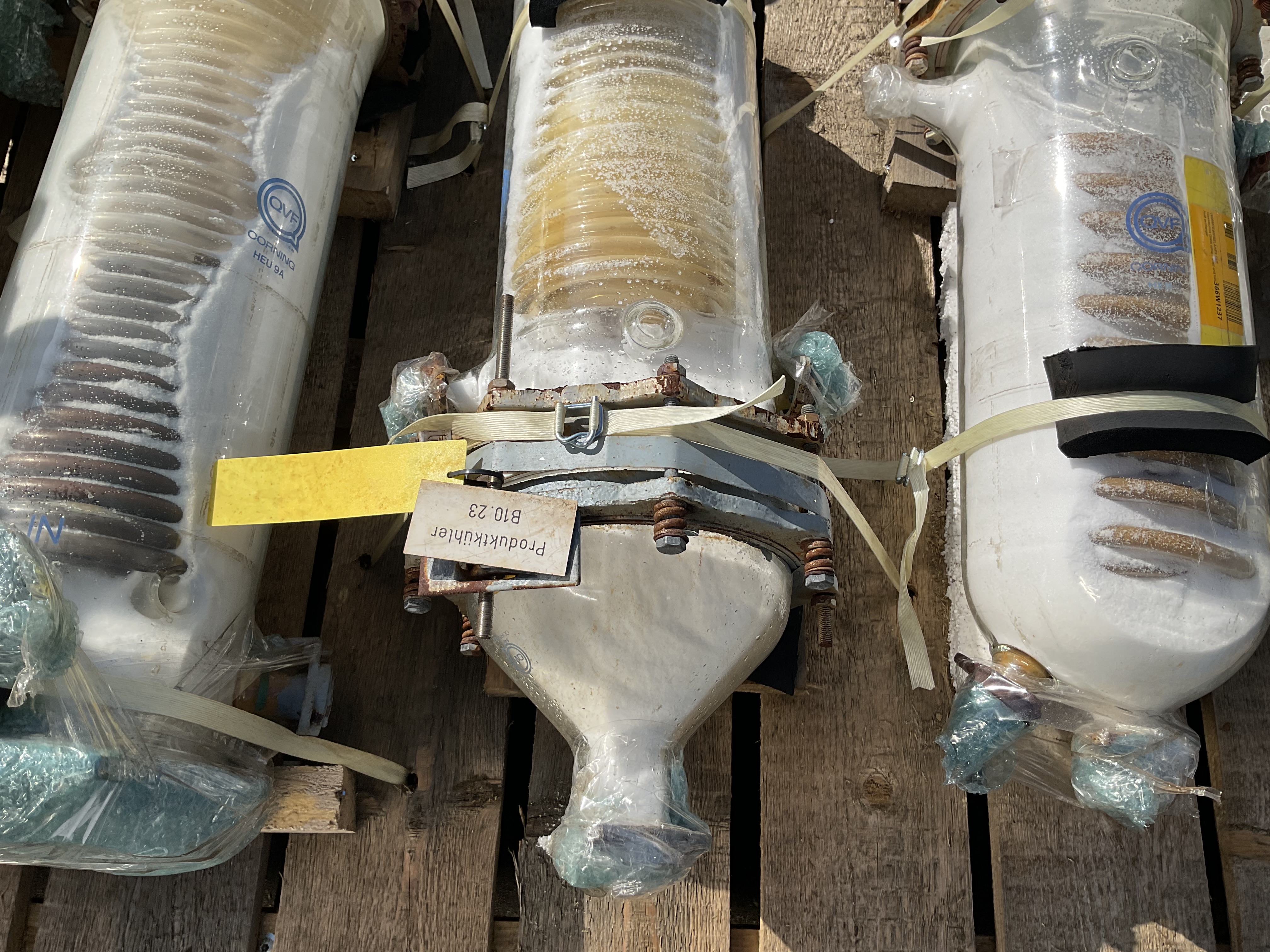 Maschine: QVF GLASSTECHNIK Glass spiral 1,5m² - Shell and tube heat exchanger Rohrbündelwärmetauscher