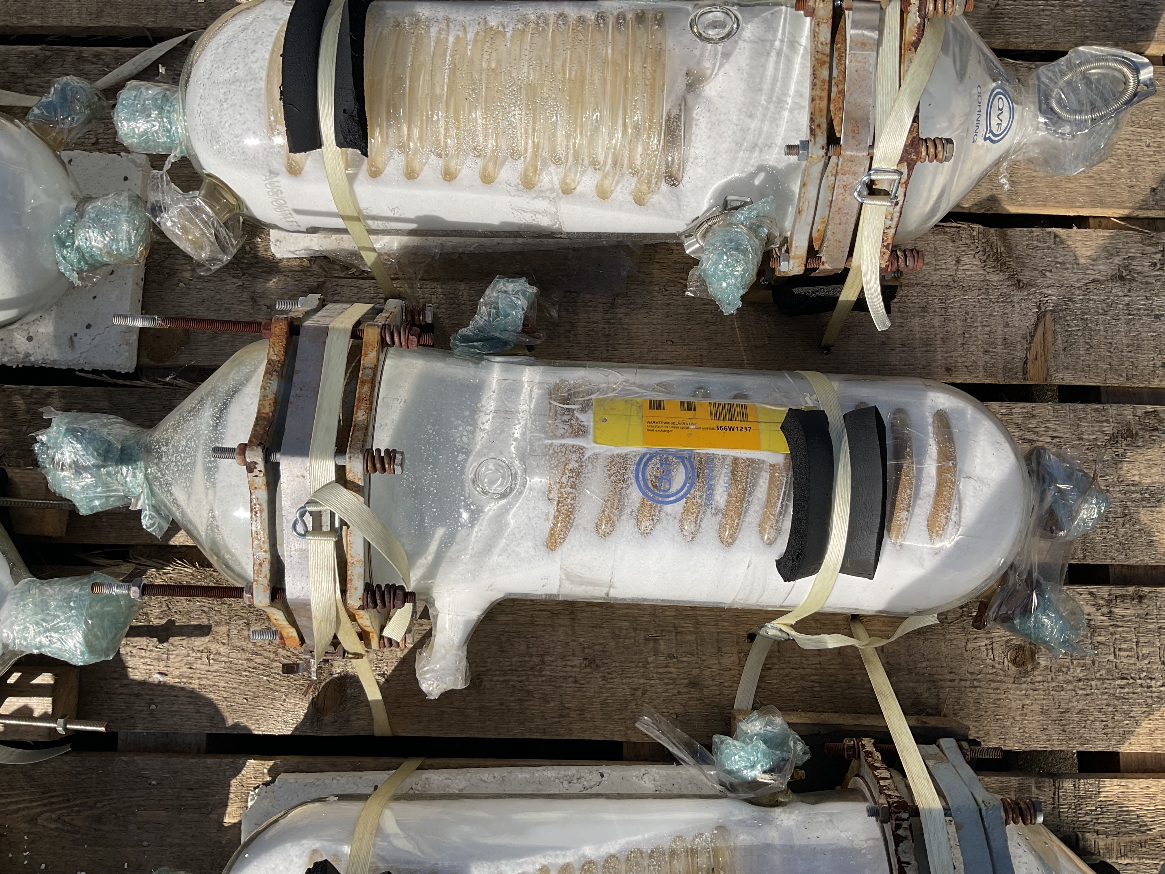 Maschine: QVF GLASSTECHNIK Glass spiral 1,5 m² - Shell and tube heat exchange Rohrbündelwärmetauscher