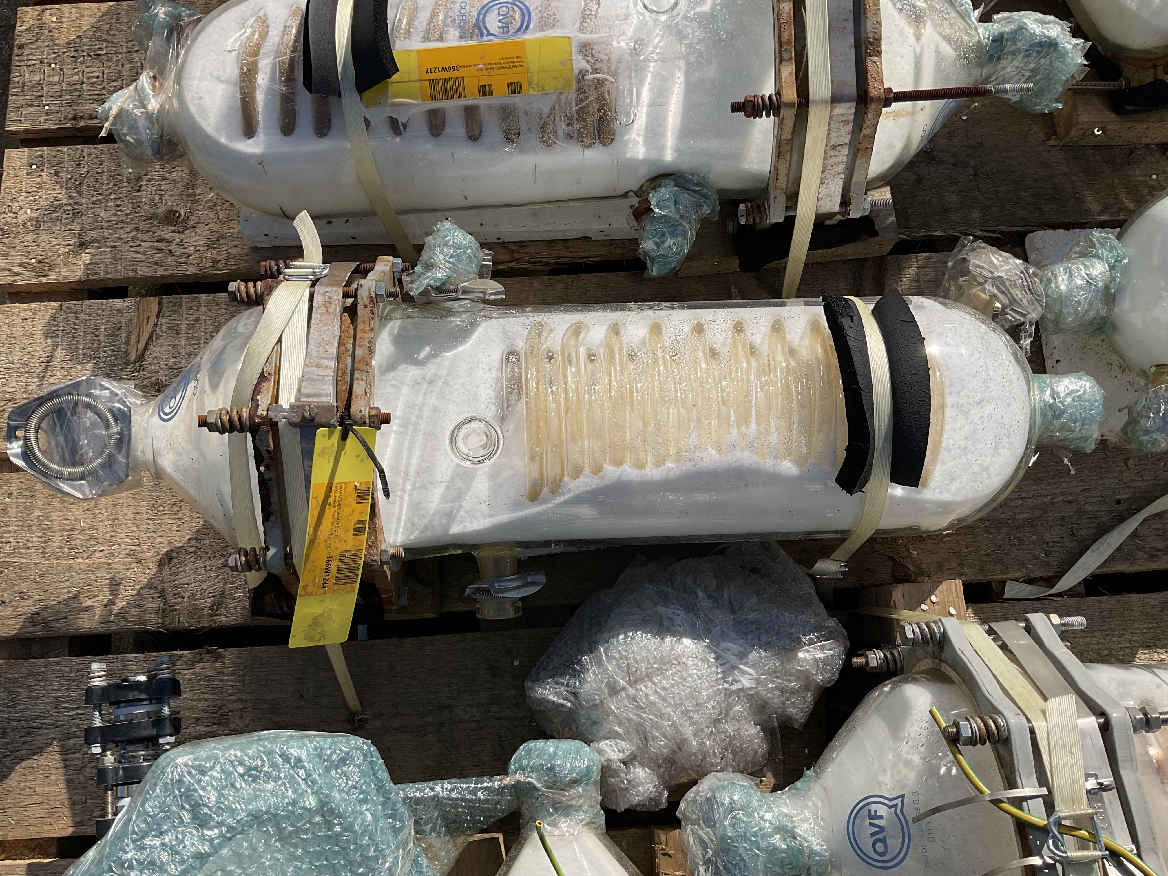 Maschine: QVF GLASSTECHNIK Glass spiral 1,5 m² - Shell and tube heat exchange Rohrbündelwärmetauscher