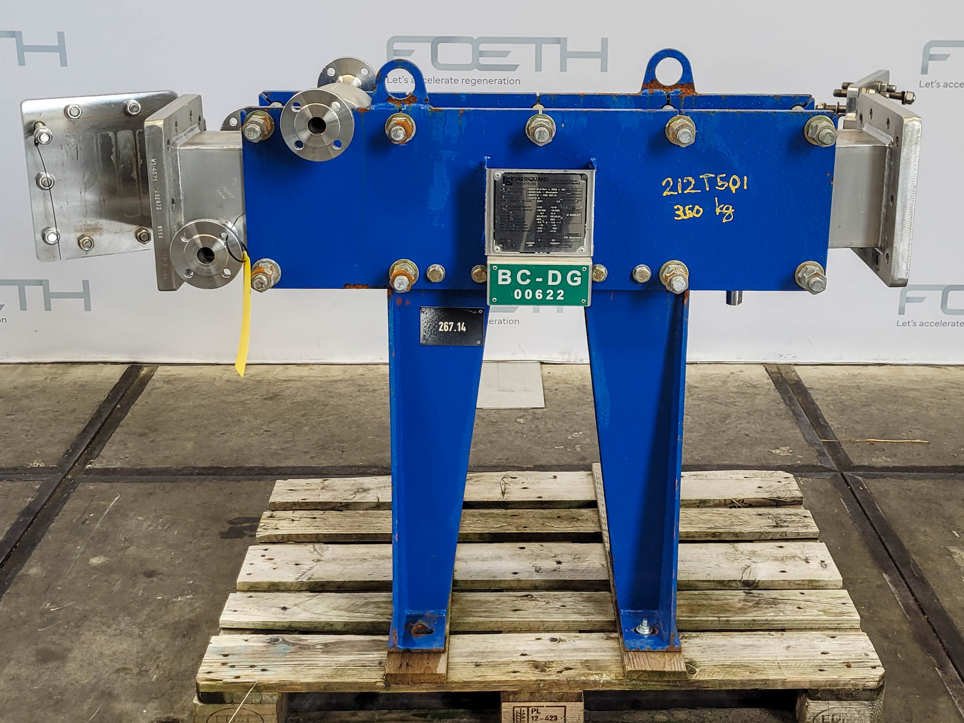 Maschine: BARRIQUAND IXAP 5+4/8x1 x 1000 x 160 - 1,9 m² - Plate heat ex Plattenwärmetauscher