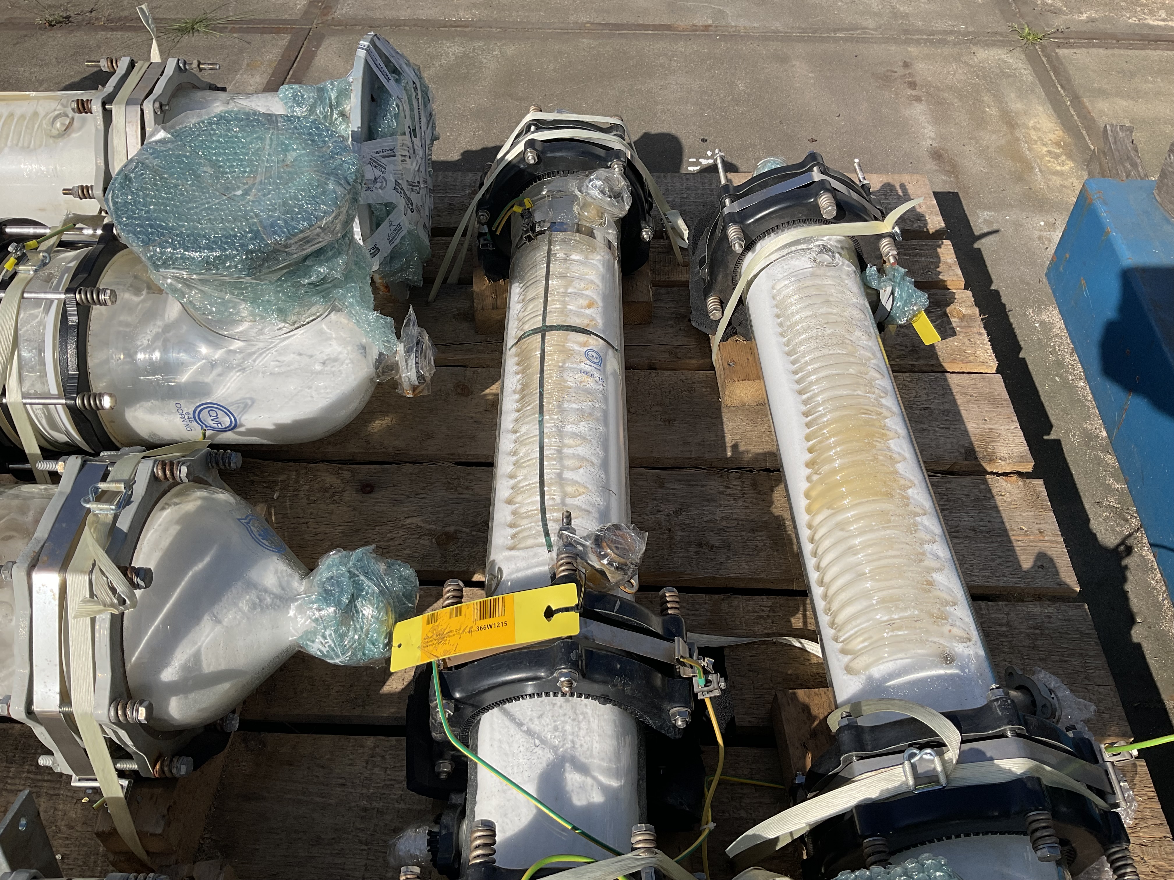 Maschine: QVF GLASSTECHNIK Glass spiral 1,5m² - Shell and tube heat exchanger Rohrbündelwärmetauscher