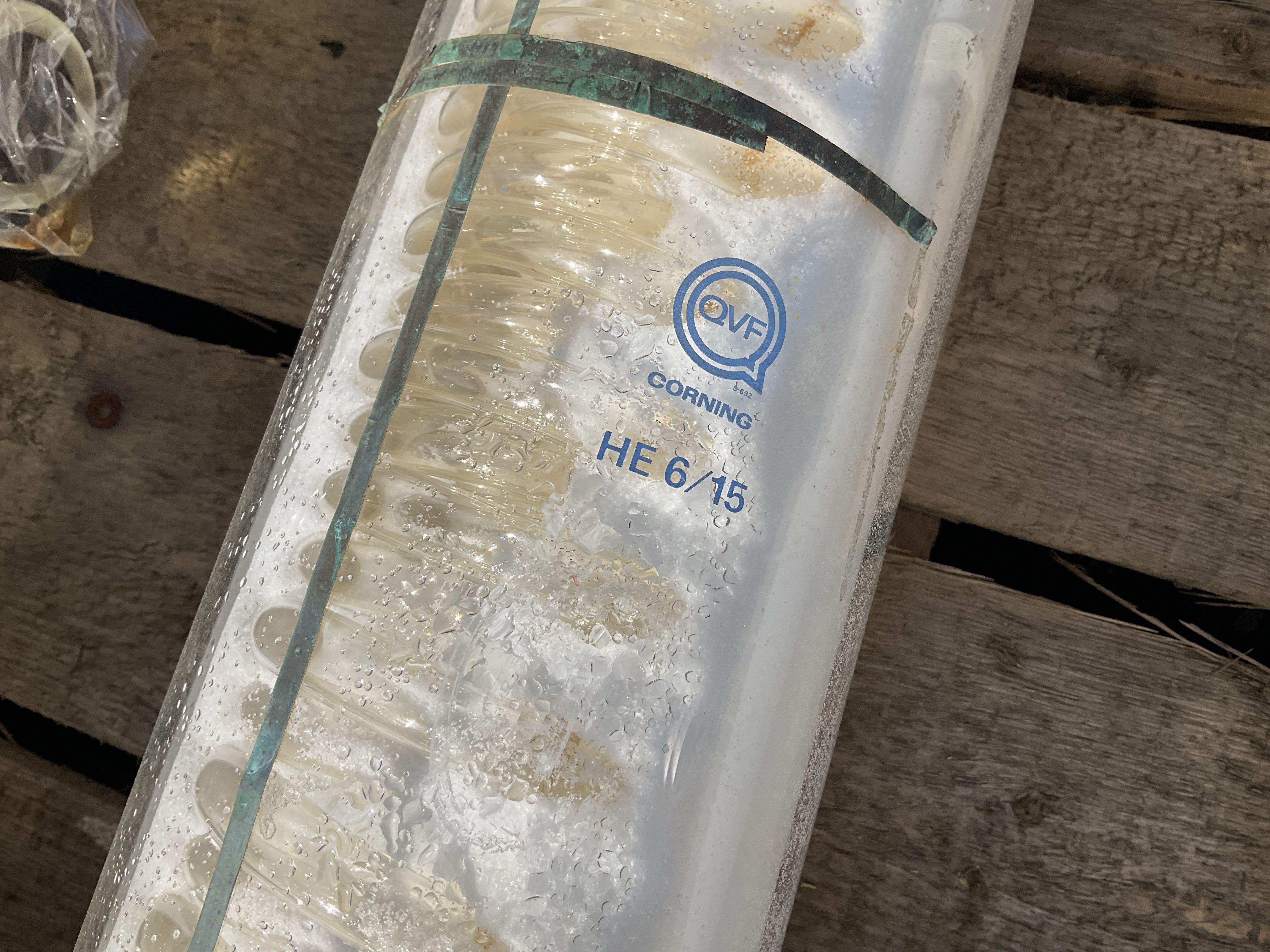 Maschine: QVF GLASSTECHNIK Glass spiral 1,5m² - Shell and tube heat exchanger Rohrbündelwärmetauscher