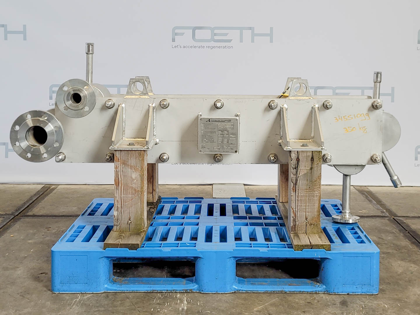 Maschine: BARRIQUAND IXS 2x4+5/3x4x1250x160 - 3,6 m² - Plate heat excha Plattenwärmetauscher