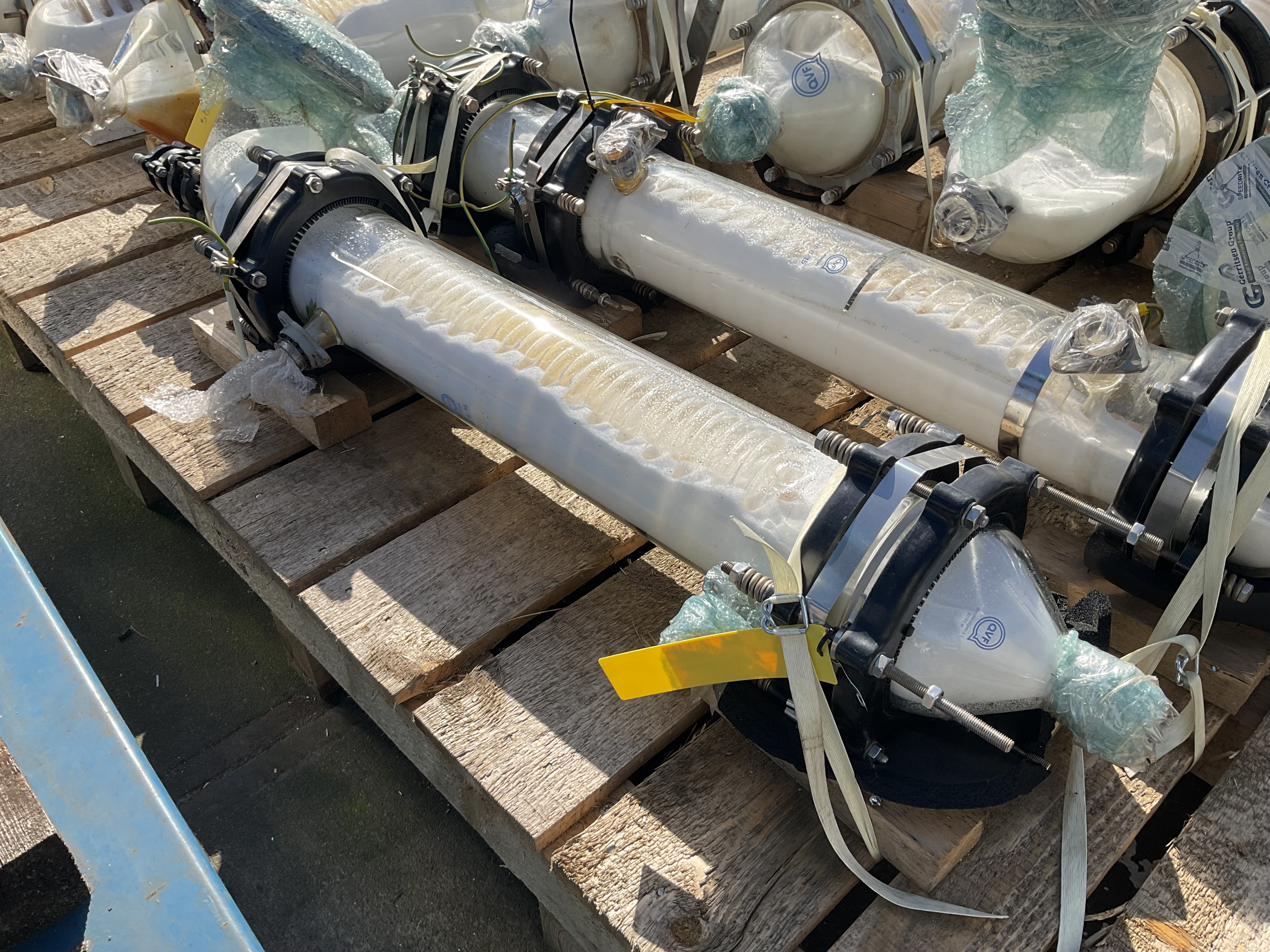 Maschine: QVF GLASSTECHNIK Glass spiral 1,5m² - Shell and tube heat exchanger Rohrbündelwärmetauscher