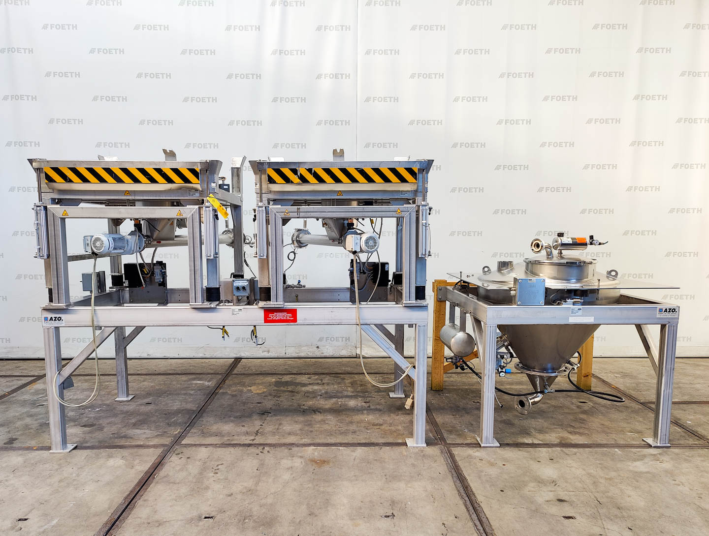 Maschine: AZO Double container emptying station with collection Verschiedene Transport