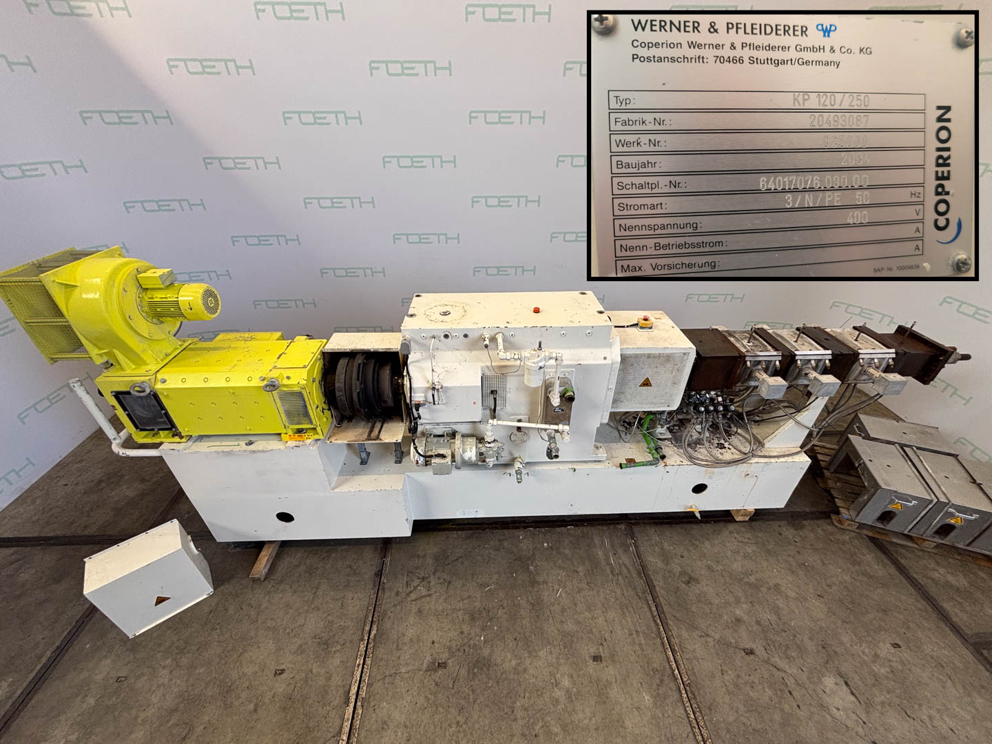 Maschine: COPERION KP-120/250 KombiPlast two-Stage Compounder - Doubl Doppelschneckenextruder