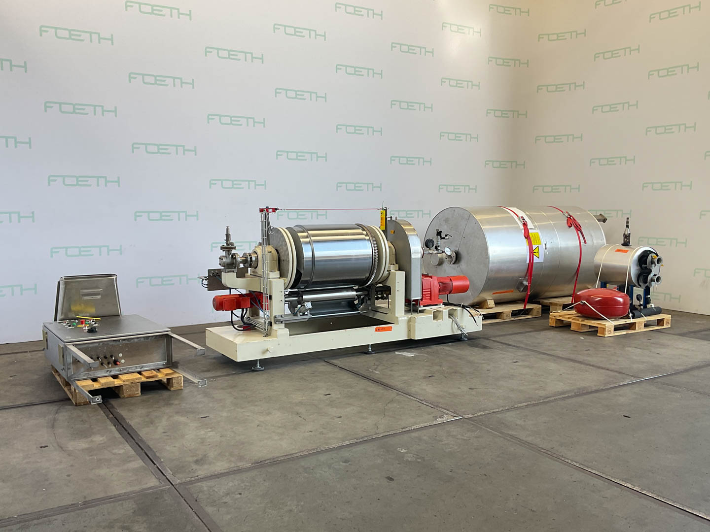 Maschine: ESCHER WYSS Flaker (ø 600 mm x 600 mm) - Roll dryer Walzentrockner