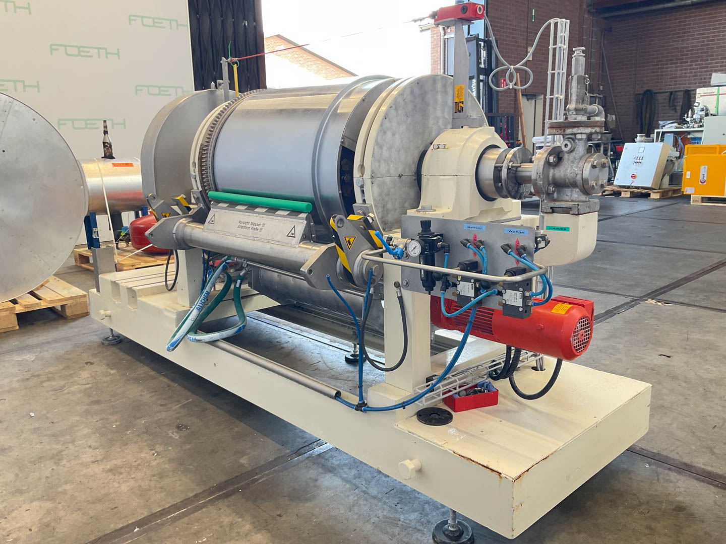 Maschine: ESCHER WYSS Flaker (ø 600 mm x 600 mm) - Roll dryer Walzentrockner