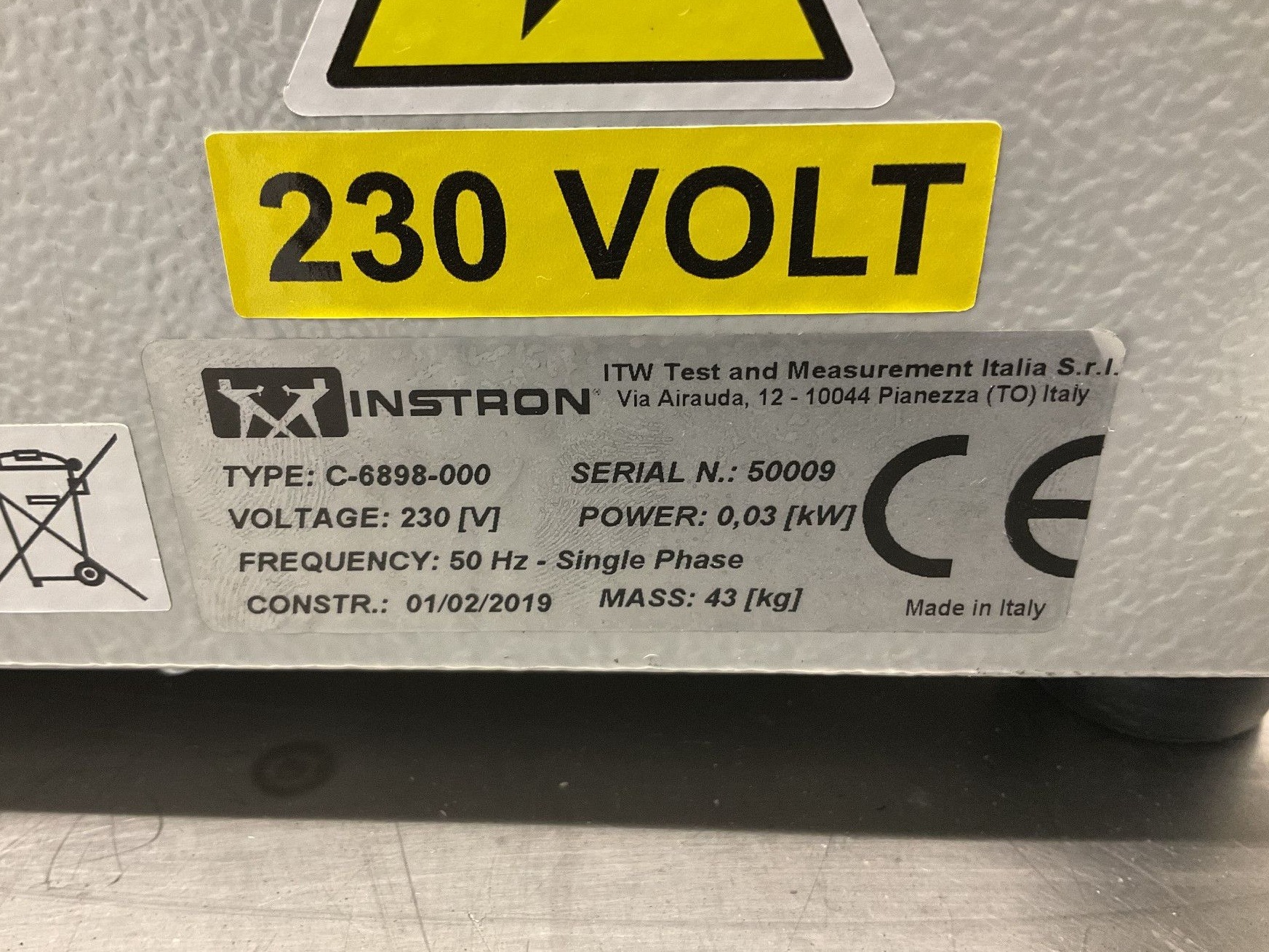 Maschine: ÌNSTRON C-6898-000 CEAST Notching Machine - Viscosity test Viskositätsmesser