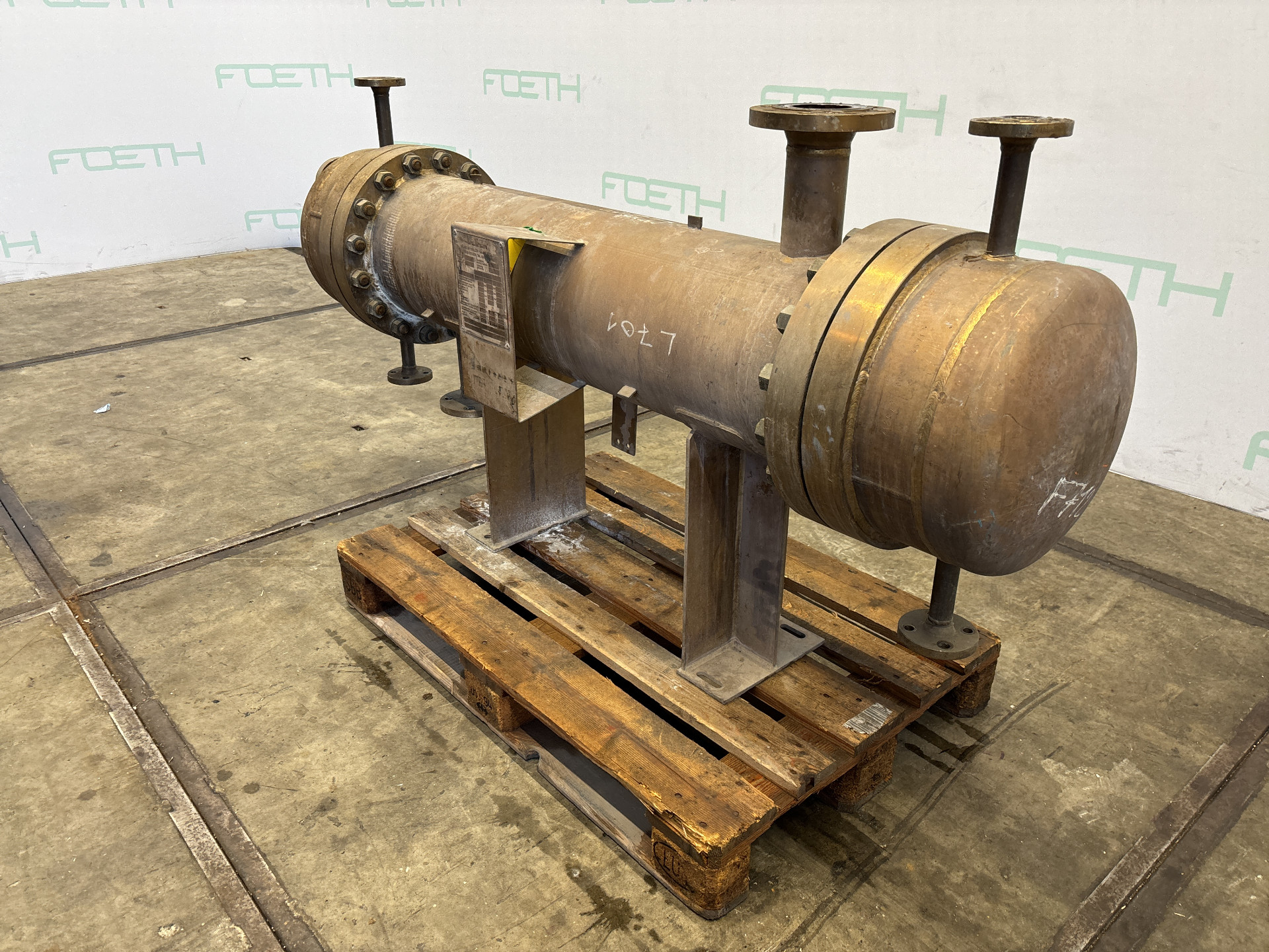 Maschine: WILHELM DELLER 5,2 m² (330 °C, 65 bar) - Shell and tube heat exch Rohrbündelwärmetauscher