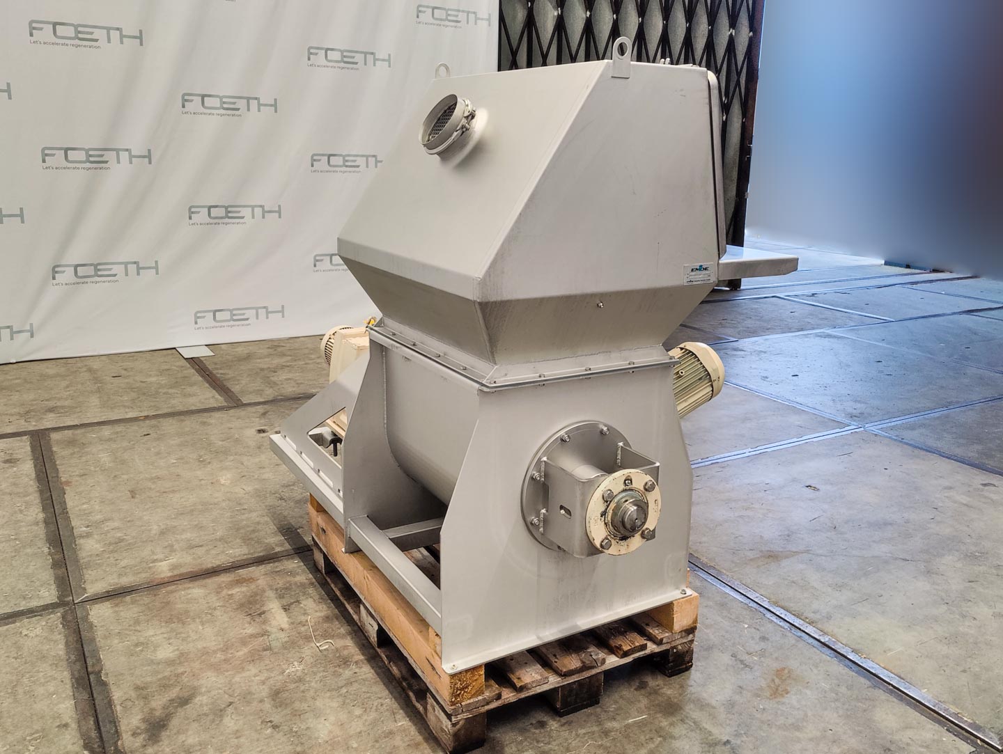 Maschine: EMDE NASSAU ESM-80 with dumping cabinet ST-100 - Ribbon blende Schneckenbandmischer