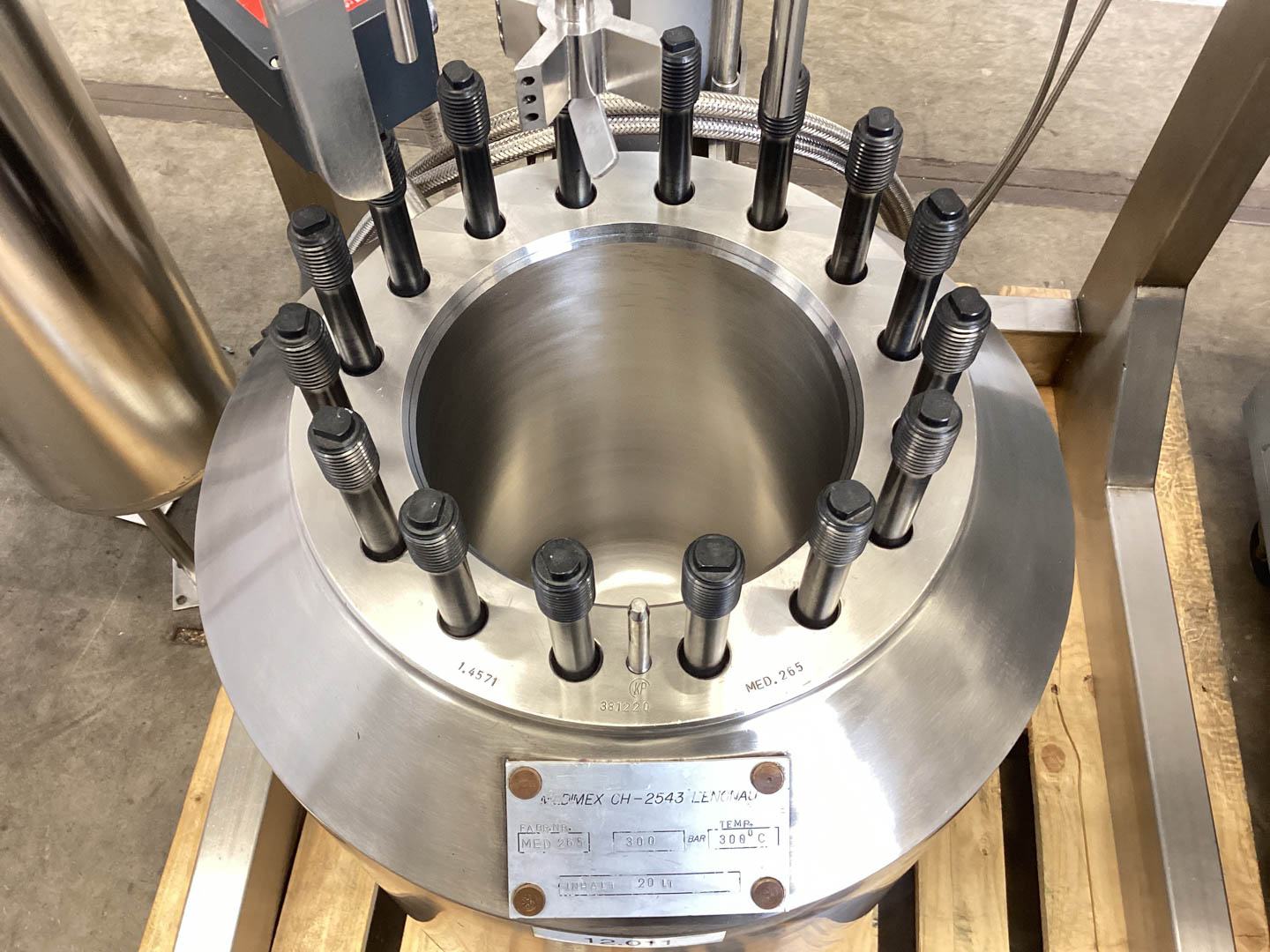 Maschine: MEDIMEX MED 265 (300 bar: 300°C) - Stainless Steel Reactor Edelstahlreaktoren