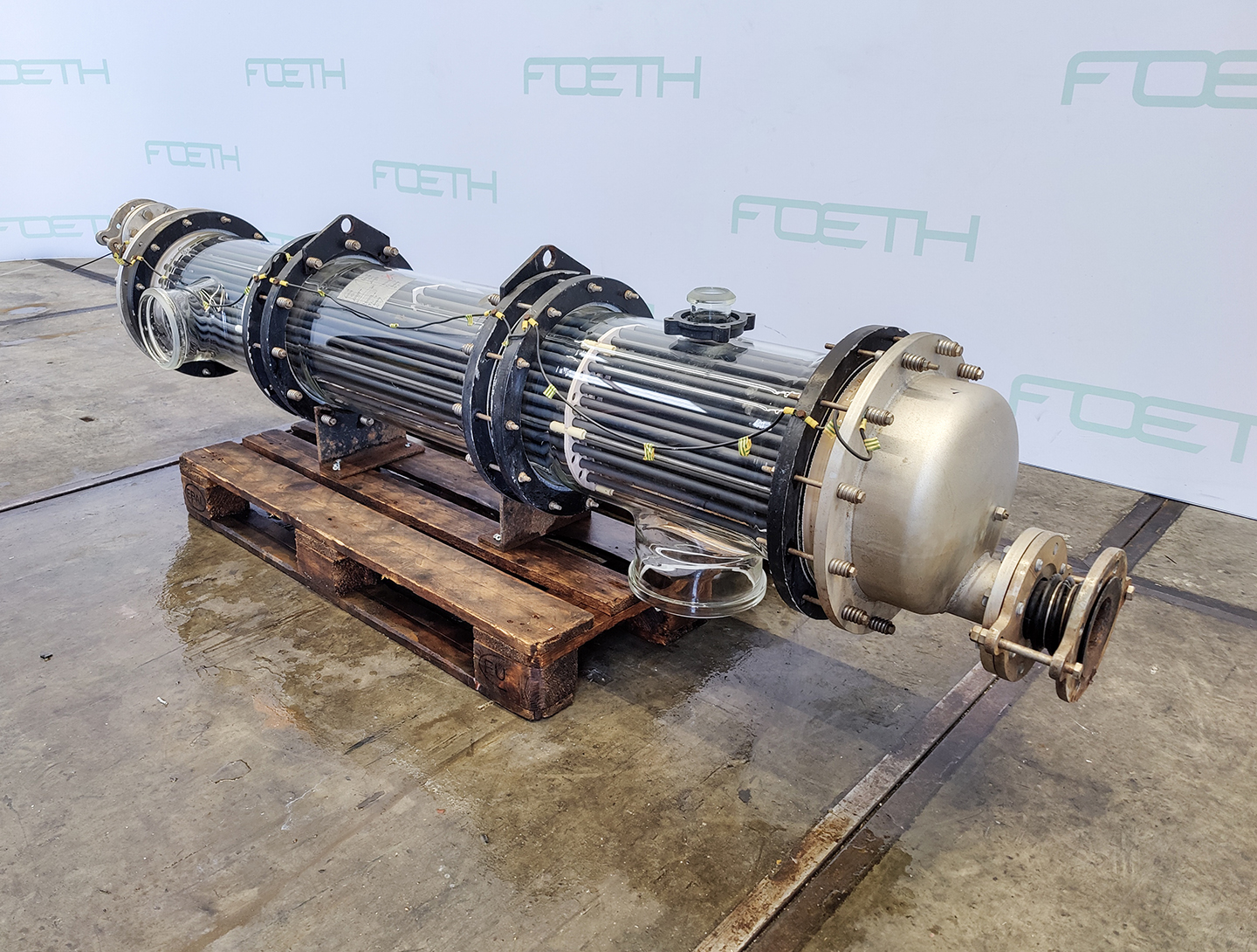 Maschine: QVF GLASSTECHNIK S-ROB71/300/SH/3SIC - 7,1 m² - Shell and tube heat Getränke