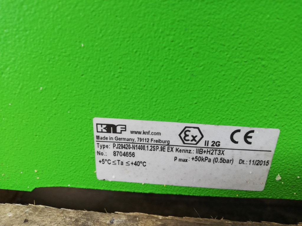 Maschine: KNF NEUBERGER PJ29420-N1400.1.2SP.9E Ex - Diaphragm pump Membranpumpen