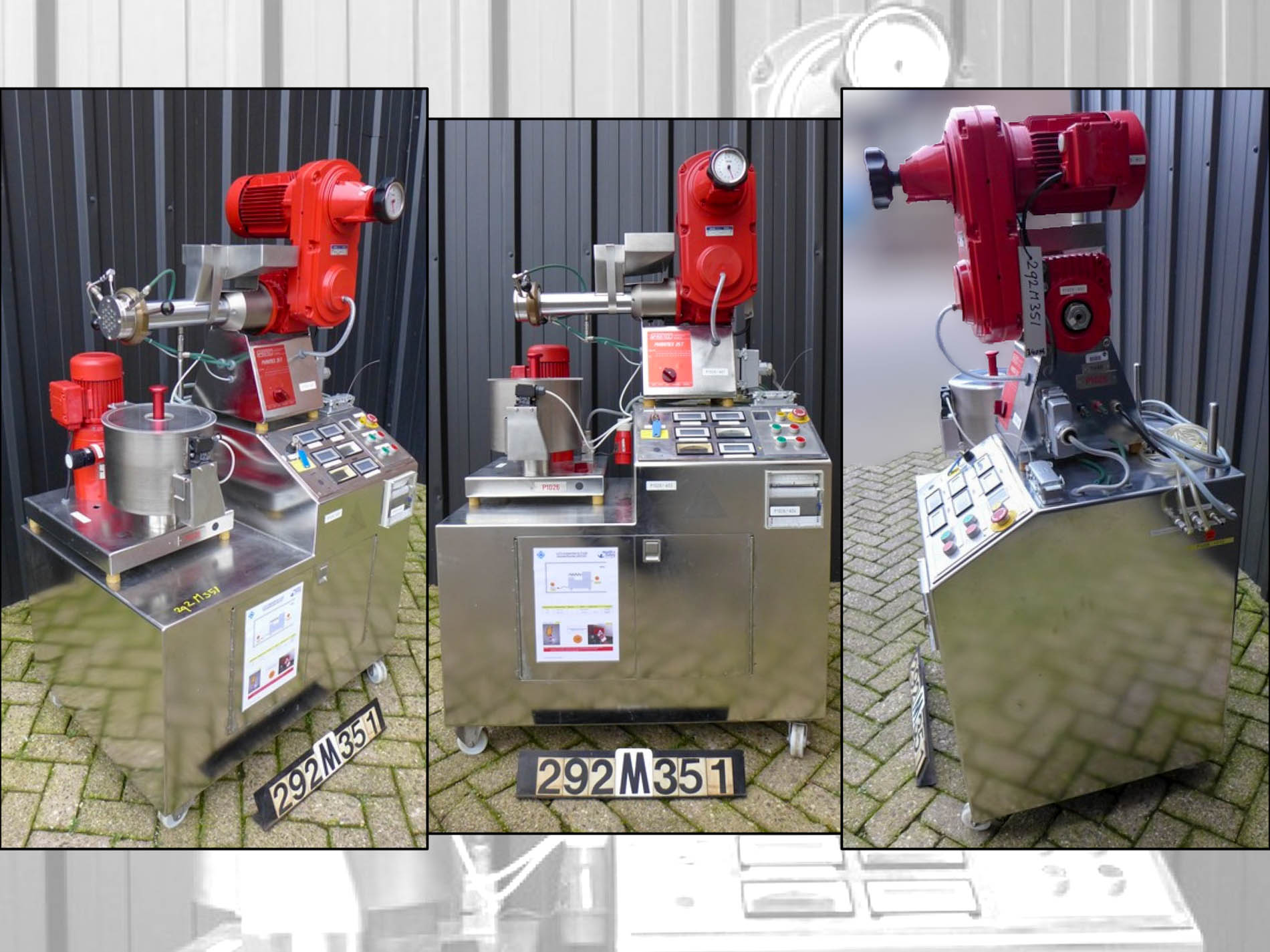 Maschine: WYSSTEC Pharma-Extruder PHARMEX 35 T & Noduliser SPHAEROMA Einschneckenextruder