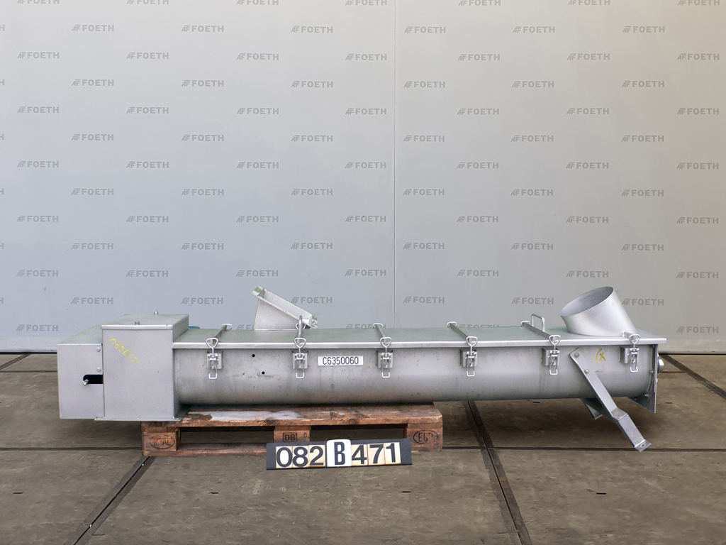 Maschine:  Inclined; L= 2.2 m   Horizontal screw conveyor Kunststoff und Gummi