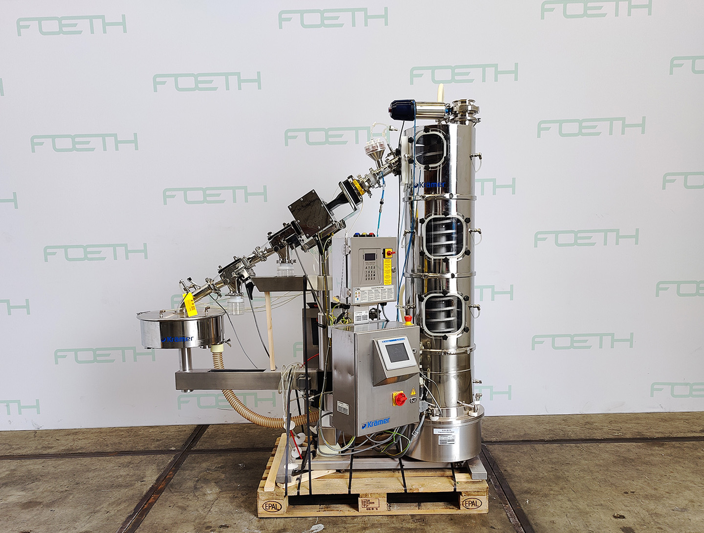 Maschine: KRäMER E5000 -  tablet deduster with electronic metal det API