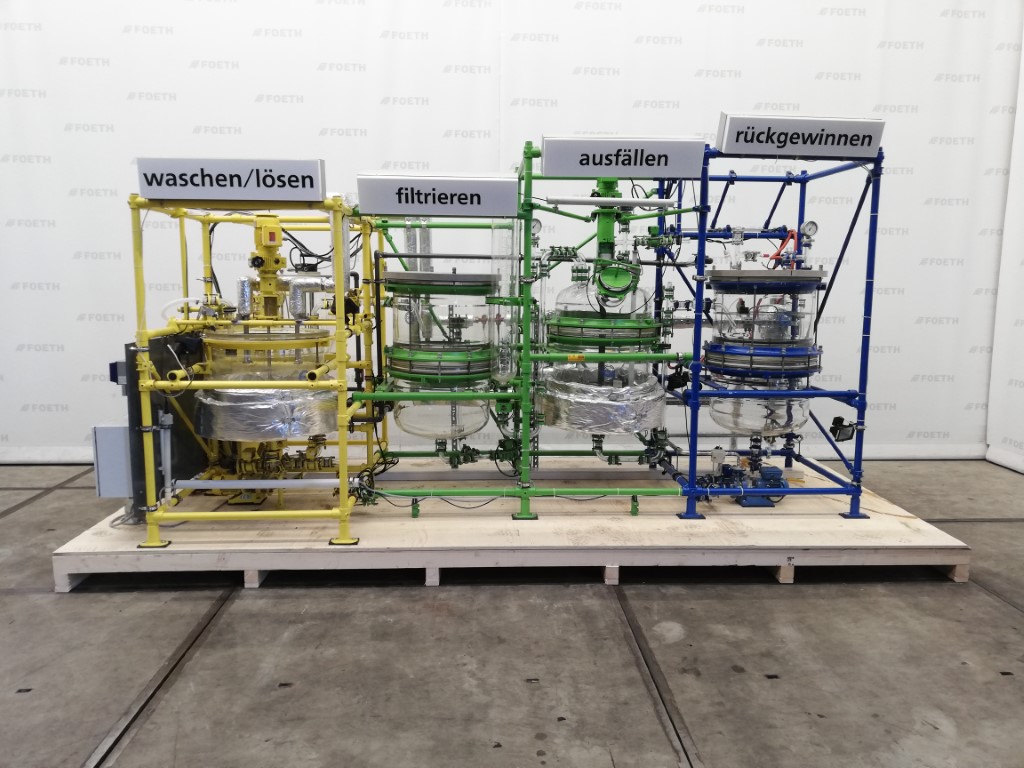 Maschine: QVF GLASSTECHNIK Washing, dissolving, filtering installation - Glas API