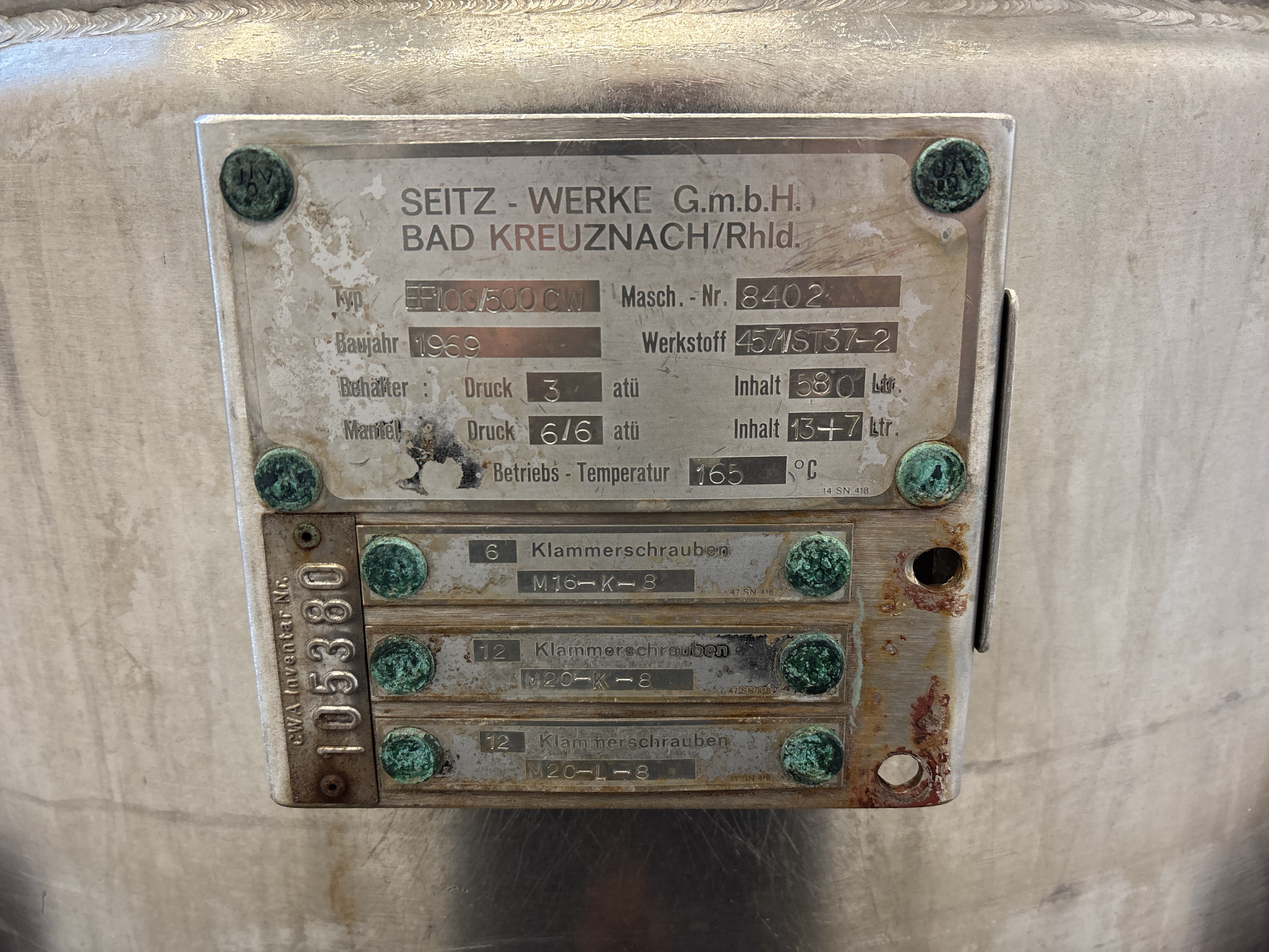 Machine: SEITZ - WERKE EF 100/500 CW (0.75 m�