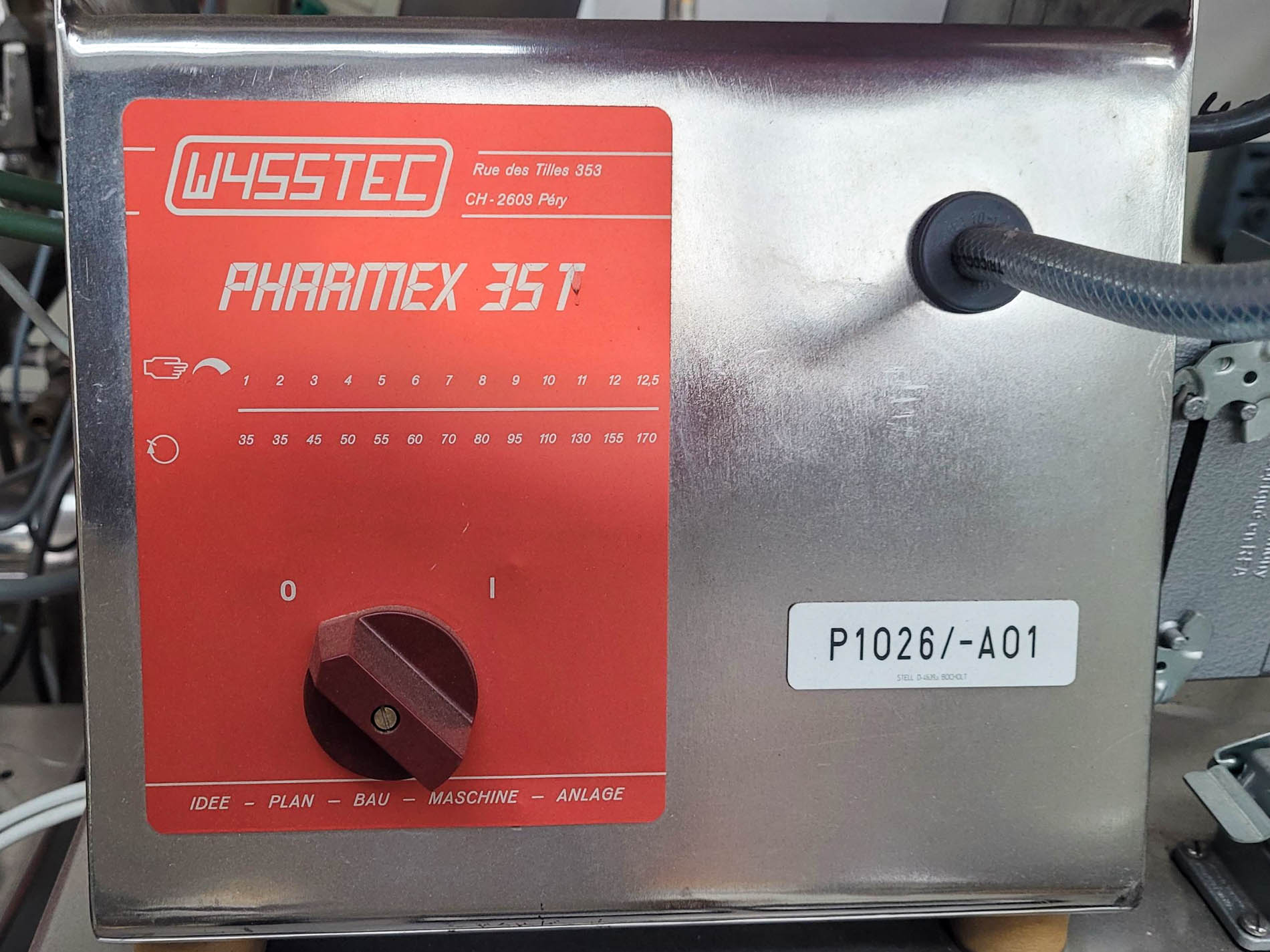 Machine: WYSSTEC Pharma-Extruder PHARMEX 35 T & 