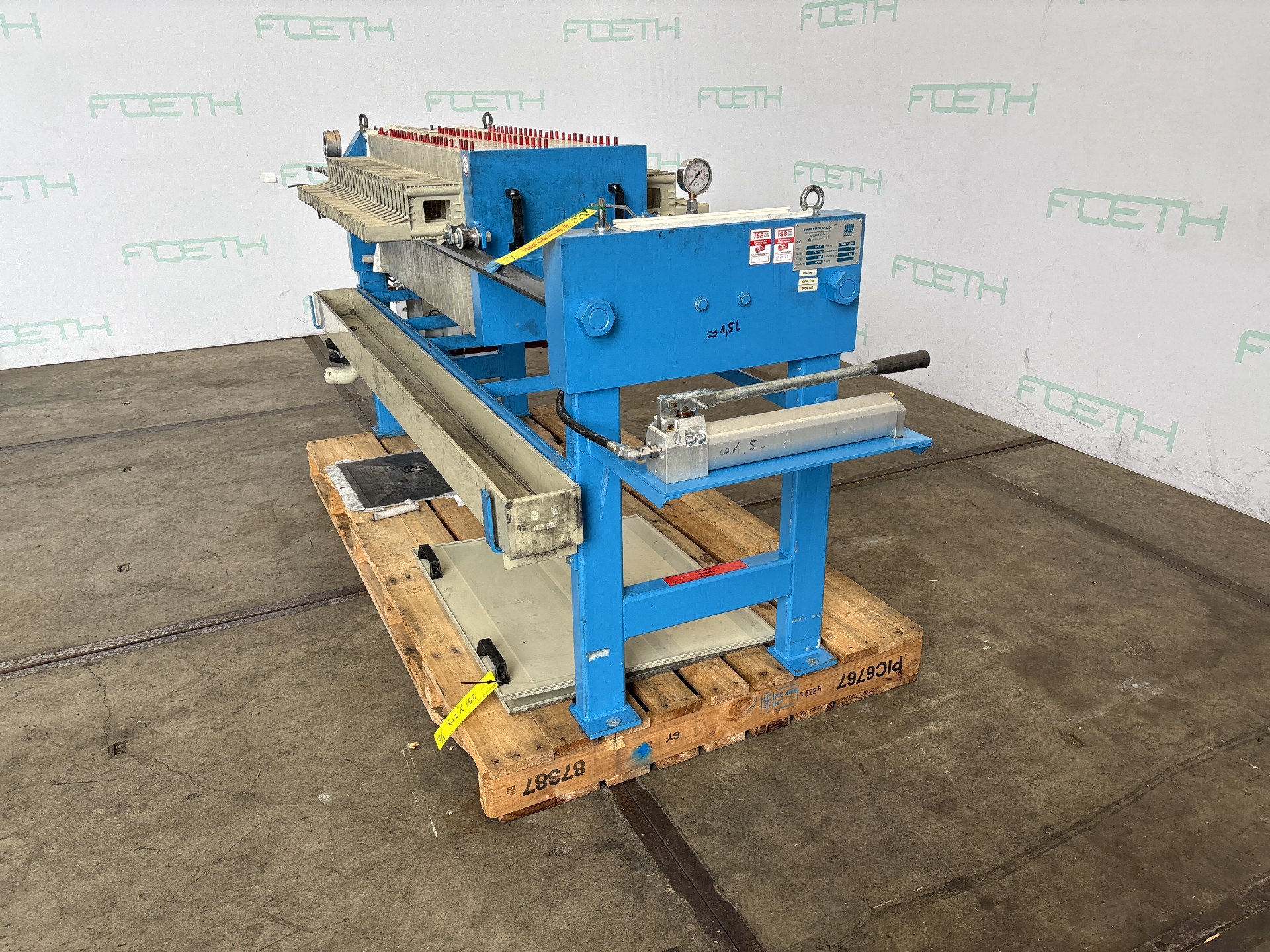 Maschine: D+E Simex SPK 47 Model 25/30 (3,9 m2) - Filterpress