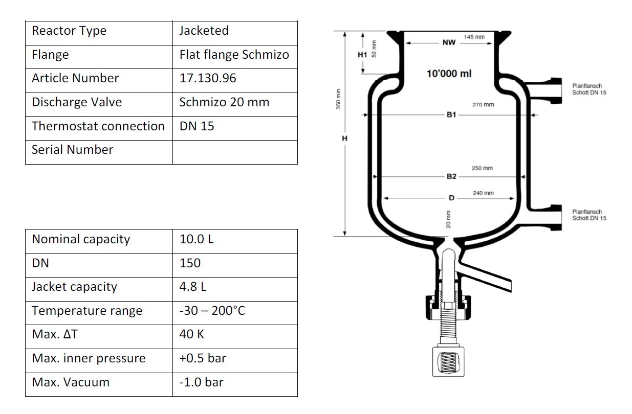 Machine: SCHMIZO 10 L Brown glass reactor Skid - 