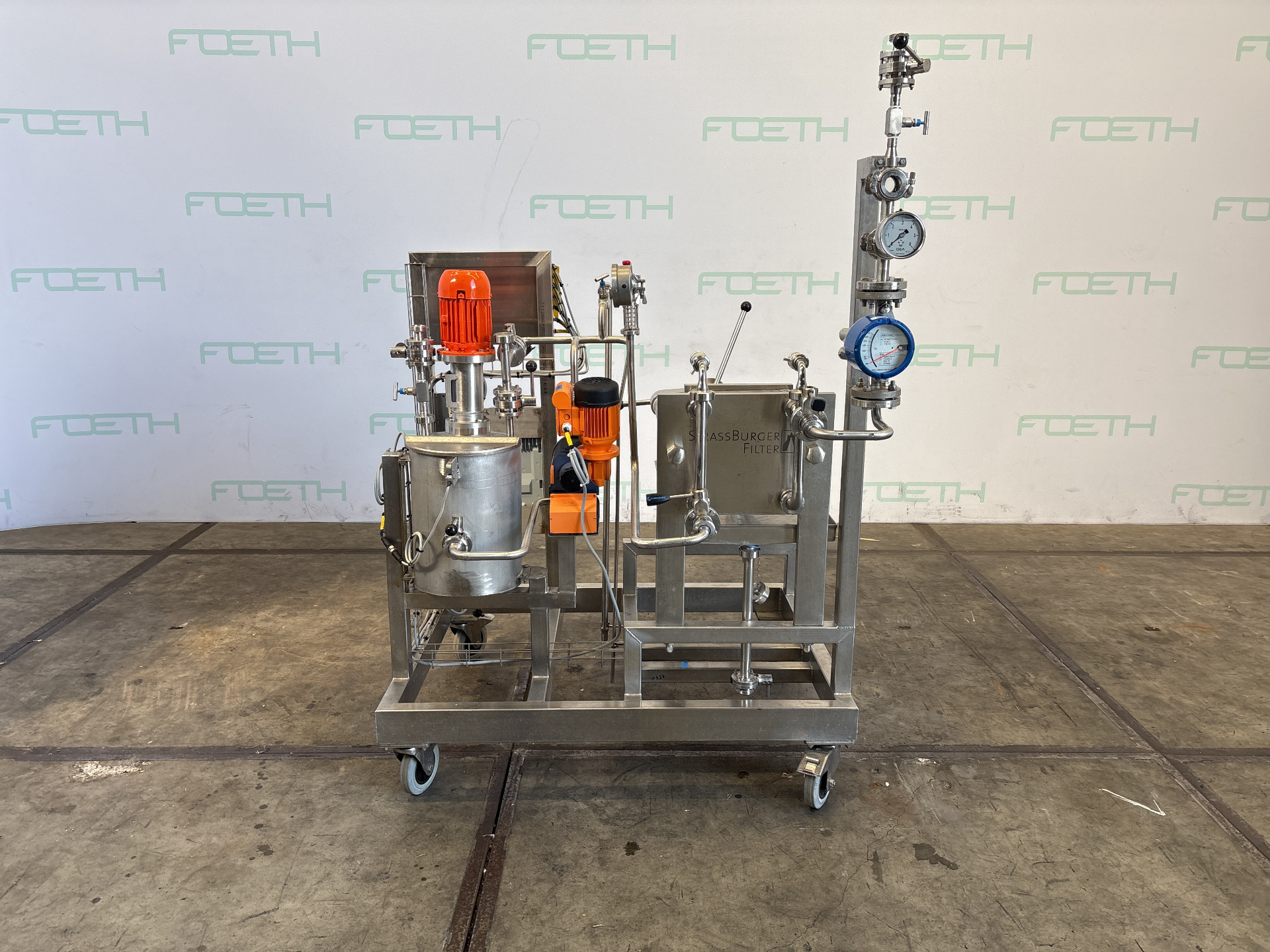 Maschine: D+E StrassBurger Filter SF 300 OD 40 + mixing vessel - Filterpress
