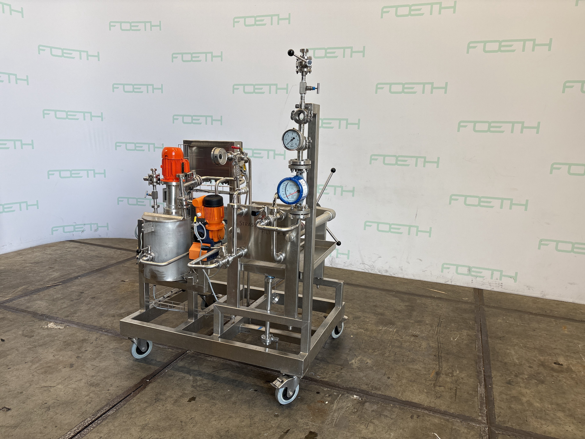 Maschine: D+E StrassBurger Filter SF 300 OD 40 + mixing vessel - Filterpress