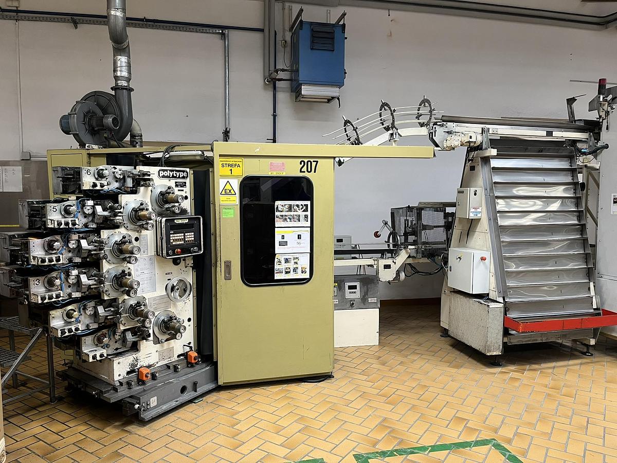 Machine: POLYTYPE BDM 501, 6-Color Cup Printer
