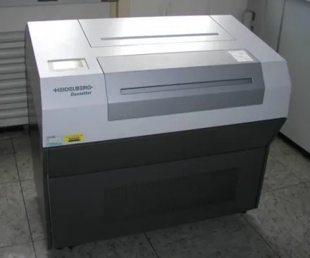 Heidelberg Duosetter mit Bacher 5Lochstanze Filmbelichter und Filmentwicklungssysteme – RESALE