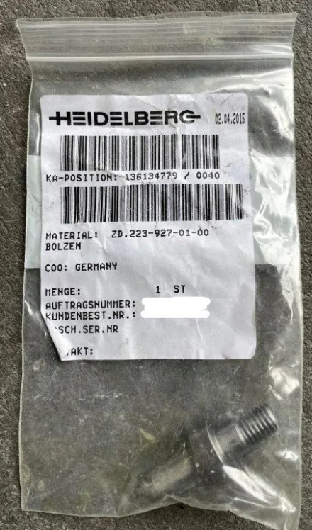 Heidelberg Falzmaschinenzubehör – RESALE