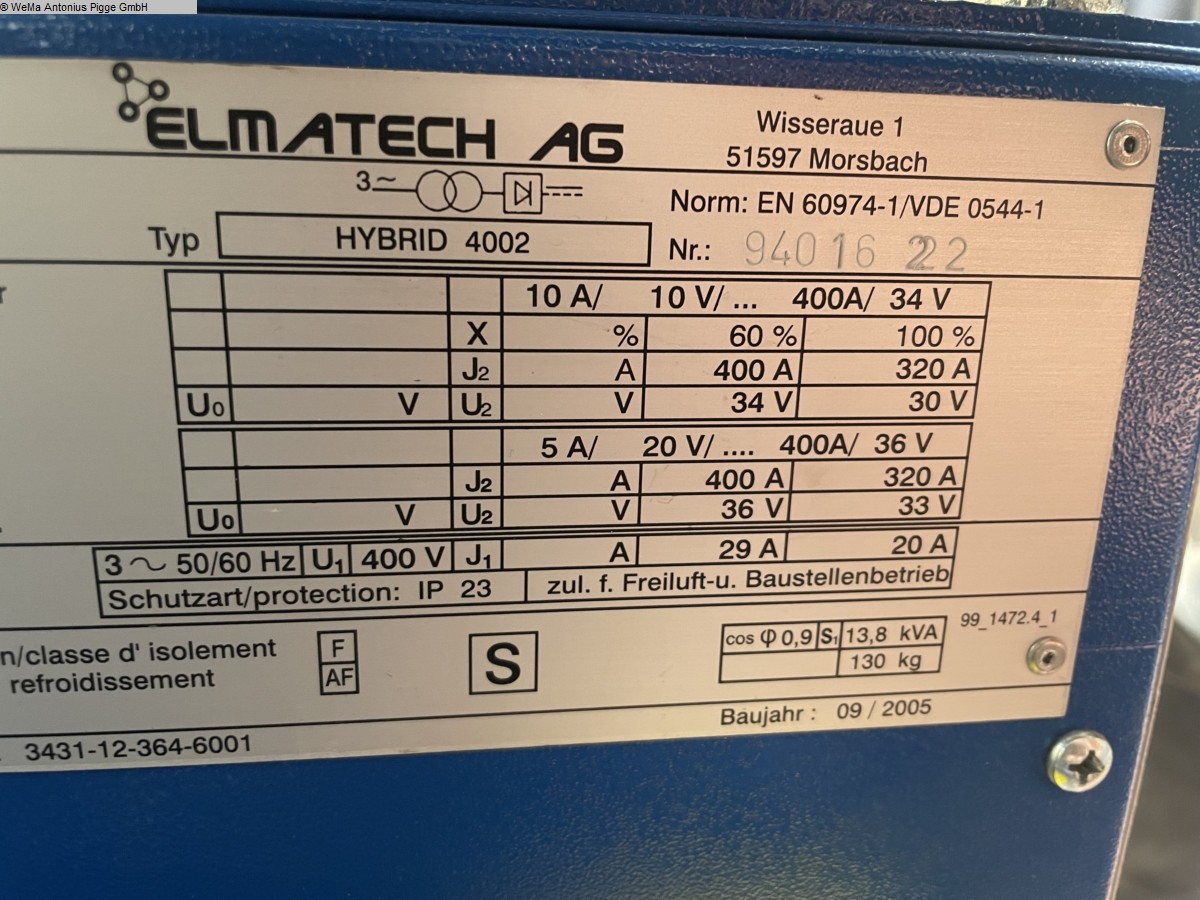 ELMEATECH HYBRID 4002 Schweißanlage