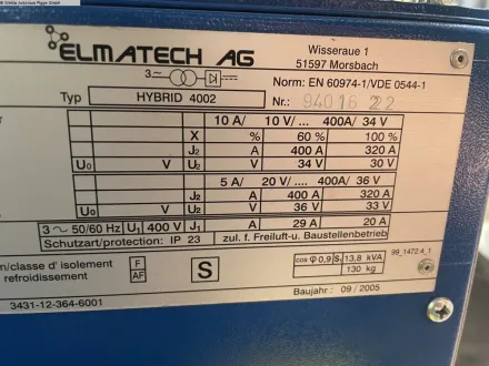 Elmeatech HYBRID 4002 Schweißanlage – RESALE