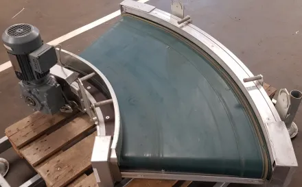 Transnorm GKF 1100-770-600 IR600 Gurtkurvenförderer 70° links – RESALE