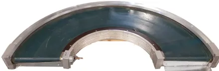 Transnorm GKF 180°-750-550 IR1000 Gurtkurvenförderer Förderband links – RESALE