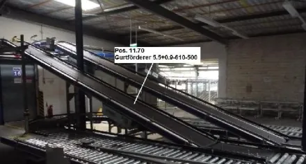 Gebhardt 5549-610-500+900-610-500 Förderanlage Gurtförderer Förderband – RESALE