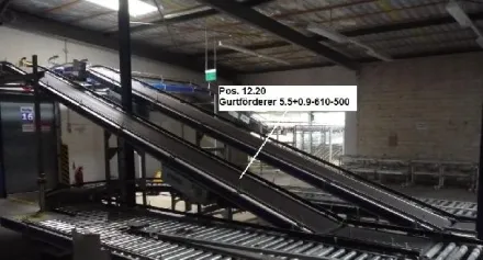 Gebhardt 5549-610-500 + 900-610-500 Förderanlage Gurtförderer Förderband – RESALE