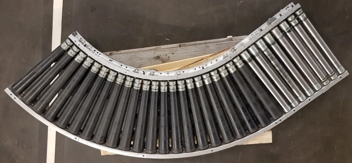 Dematic 2315-600-540 IR795 Rollenkurve rechts oder links 90° mit Geradstück