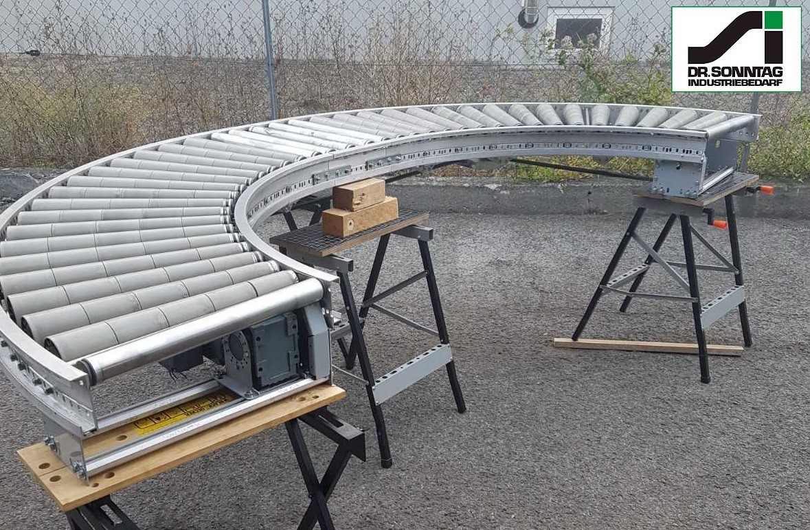 Gebhardt 610-550 + 610-550-300 2 x Rollenkurve 90° links + Geradstück
