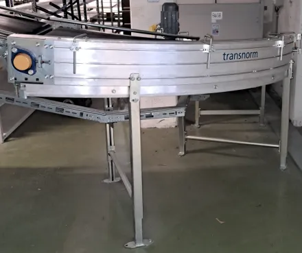 Transnorm GKF 90°-800-700 IR900 Spiral Helix Gurtkurvenförderer links – RESALE