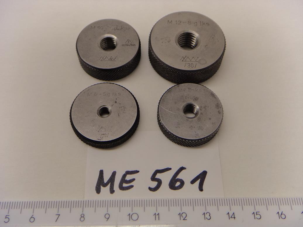 Diş ölçer seti M 6 - M 12, sol dişli