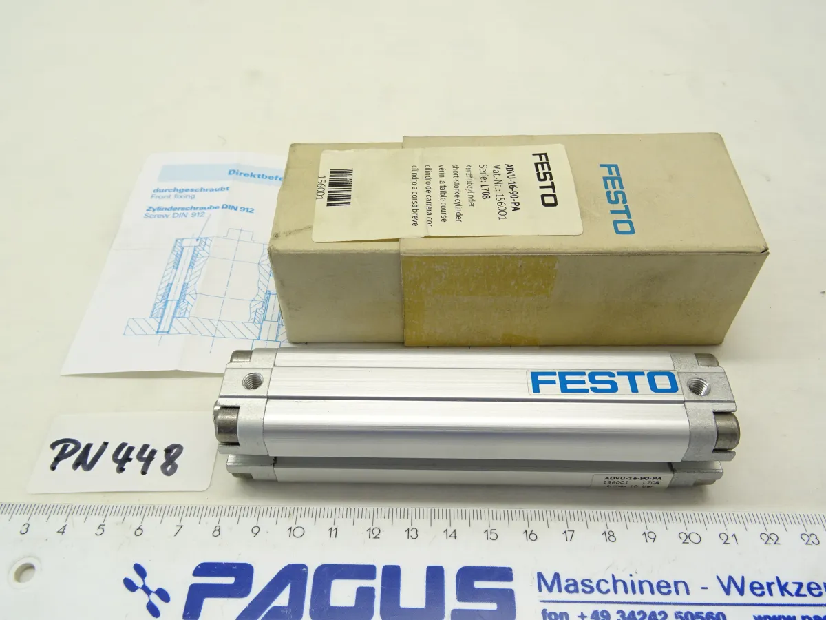Festo Pneumatikzylinder Hub 90 mm, ADVU-16-90