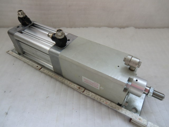 Rexroth Pneumatikzylinder mit Arretierzylinder Hub 125 mm